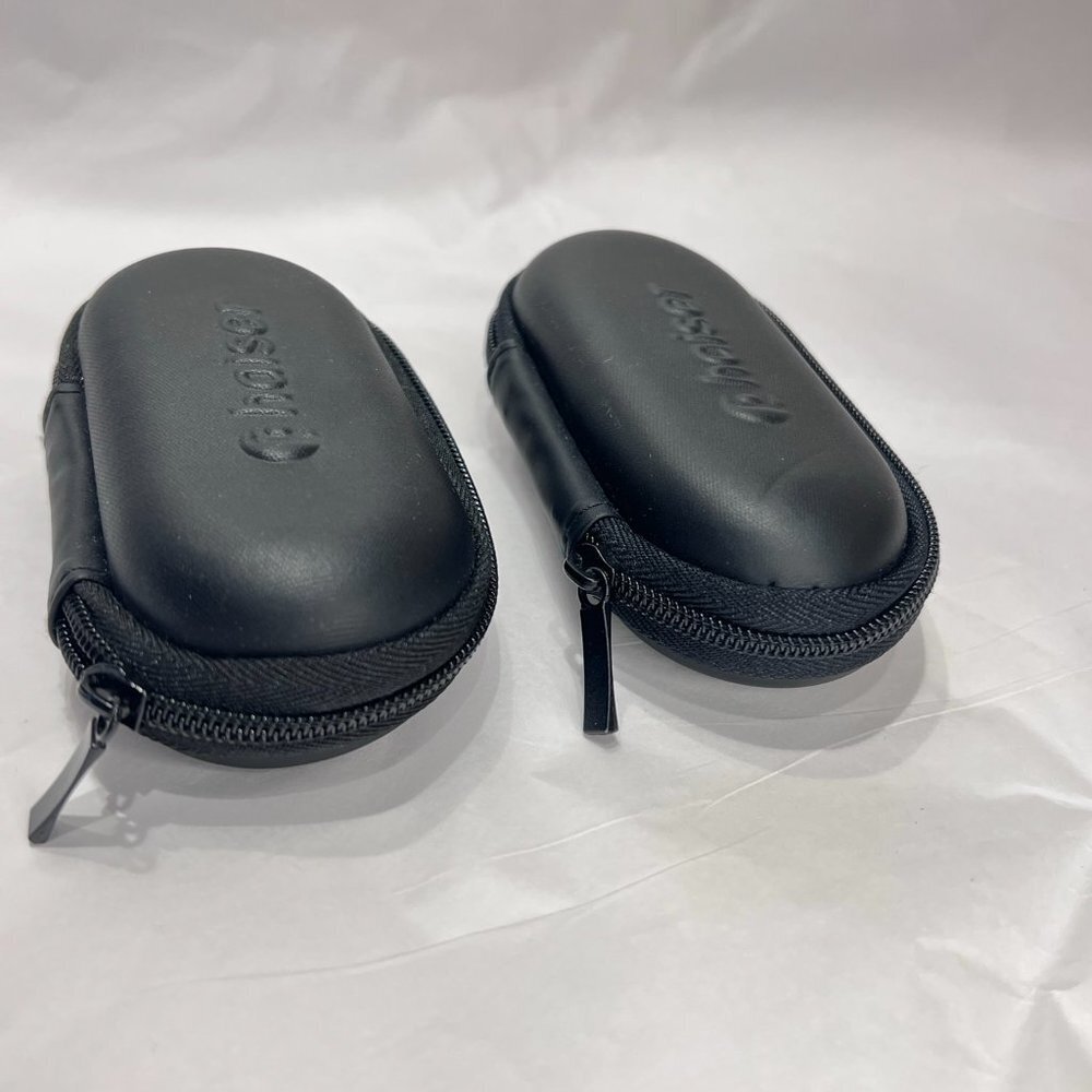 Wireless‎ Earbud Case 2 Black Zipper Travel Cases Phaiser (Both Empty)